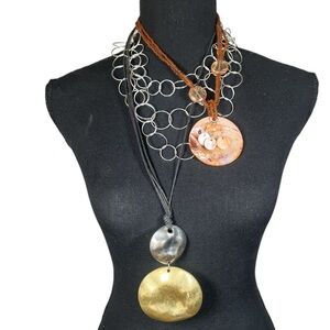 Elegant Multi- Styled Necklace Trio. A Necklace For Different Occasions.